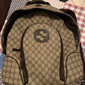This is an authentic GUCCI GG Plus Monogram Interl